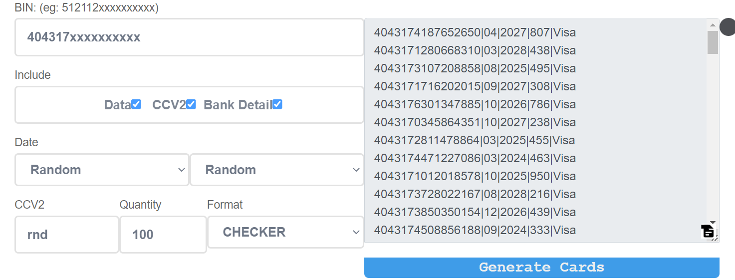 non vbv Generator